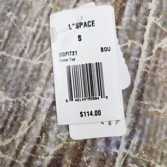 L*Space Fisher Bikini Top in Bougainvillea Pink Size Small NWT - Picture 4 of 5